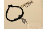 Bracciale cuoio nero bimbo