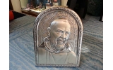 Cornice Padre Pio argento