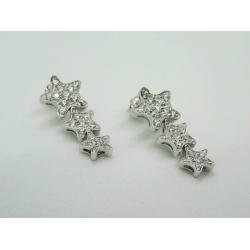 Orecchini MyMara con 3 stelle in argento e Zirconi