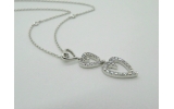 Collana MyMara in argento, ciondolo cuori e zirconi Collana MyMara in argento, ciondolo cuori e zirconi