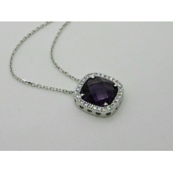 Collana MyMara in argento, ciondolo cabochon e zirconi