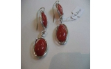 Orecchini pendenti corallo rosso Orecchini pendenti corallo rosso