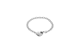 Bracciale Steel a catena con cuoricino logato