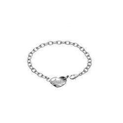 Bracciale Steel a catena con cuoricino logato