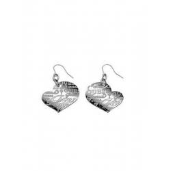 Orecchini Guess Steel cuore logati
